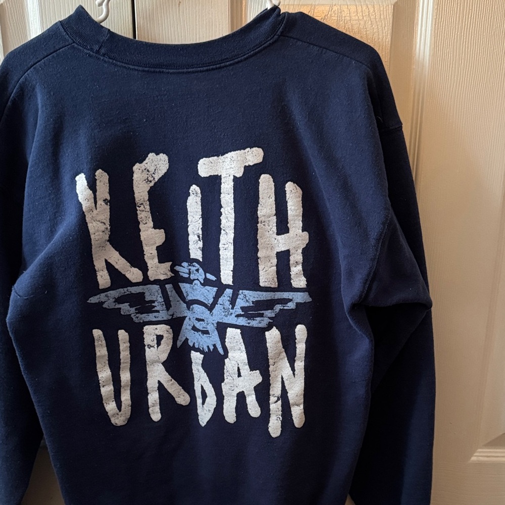 Unisex Navy Keith Urban Tour Merch Sweatshirt Size Medium Country Concert Wear